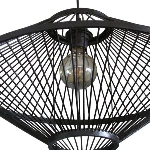 LAMPARA BAMBÚ NEGRA