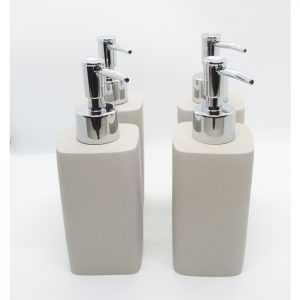 DISPENSER GRIS CUADRADO POLIRESINA