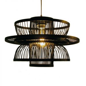 LAMPARA BAMBÚ NEGRA