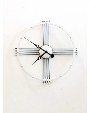 RELOJ VARILLAS METAL BLANCO Y GRIS