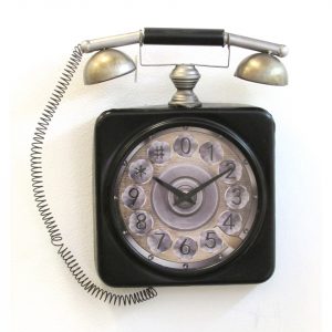 RELOJ PAVONADO ANTIGUO NEGRO