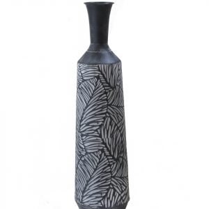 JARRON HOJAS GRIS