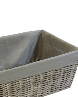 CANASTO ORGANIZADOR GRIS C/FUNDA ECO RATAN