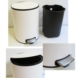 TACHO REDONDO 5L BLANCO «SOFT CLOSE»