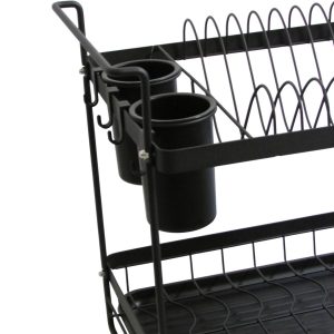 SECAPLATOS DOBLE METAL NEGRO