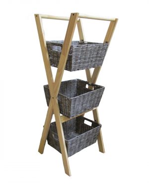 MUEBLE ORGANIZADOR 3 CANASTOS ECO-RATAN