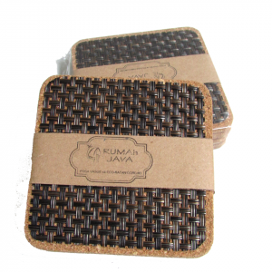 POSAVASO SET X 4 RATAN Y CORCHO