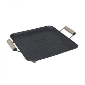 BANDEJA NEGRA YUTE Y METAL