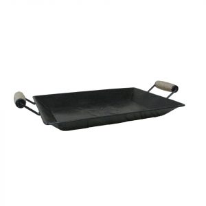 BANDEJA NEGRA YUTE Y METAL