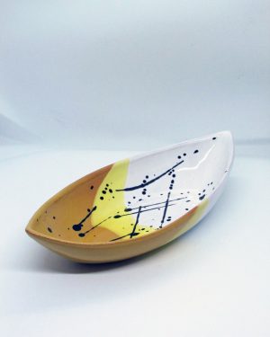 CENTRO ELIPTICO BLANCO Y AMARILLO