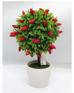 BONSAI AJIES ROJOS MACETA BLANCA