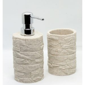 JGO. BAÑO x2 «PIEDRA» –  POLYRESINA