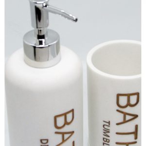 JGO. BAÑO x2 «BATH» BLANCO –  POLYRESINA