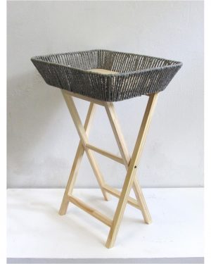 MESA ARRIME PLEGABLE GRIS Y NATURAL