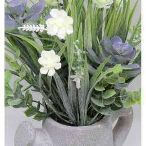 REGADERA FLORES PURPURA MACETA BICOLOR