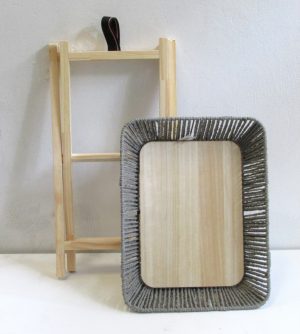 MESA ARRIME PLEGABLE GRIS Y NATURAL
