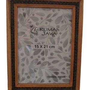PORTARRETRATO CLASICO 15X21 MADERA Y RATAN