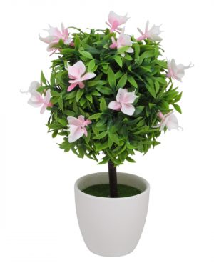 ARBOLITO CON FLORES ROSADAS