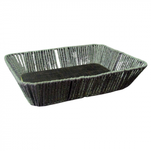 BANDEJA DESAYUNO – FIRBRA GRIS Y RATAN