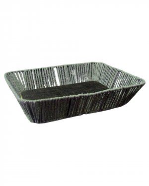 BANDEJA DESAYUNO – FIRBRA GRIS Y RATAN