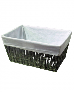 CANASTO ORGANIZADOR  GRIS ECO RATAN