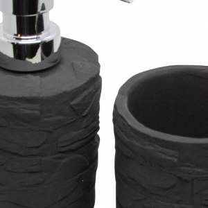 JGO. BAÑO x2 «PIEDRA NEGRO» –  POLYRESINA