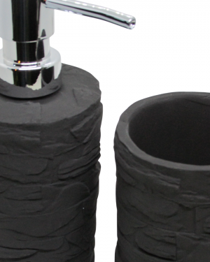 JGO. BAÑO x2 «PIEDRA NEGRO» – POLYRESINA