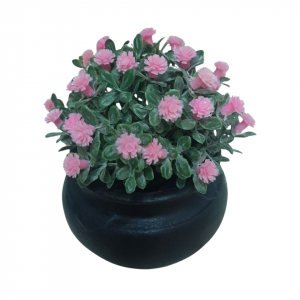 ROCOCCO ROSADA CON MACETA NEGRA