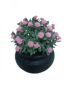 ROCOCCO ROSADA CON MACETA NEGRA