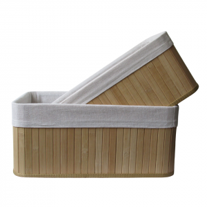 ORGANIZADOR SET X 2 RECT. BAMBU NATURAL