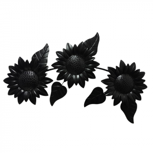 GIRASOLES NEGRO TRIO PARED