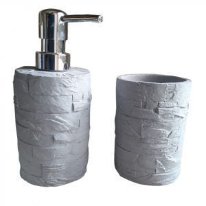JGO. BAÑO x2 «GRIS» – POLYRESINA