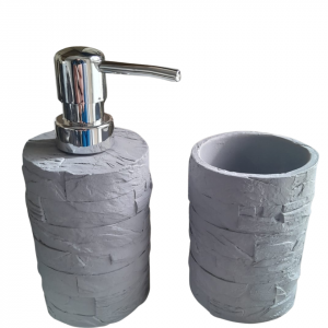 JGO. BAÑO x2 «GRIS» – POLYRESINA