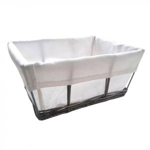 CANASTO GRIS CON FUNDA