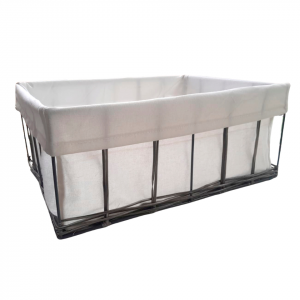 CANASTO GRIS CON FUNDA