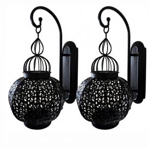FAROL GLOBO CON MENSULA PARED SET X 2